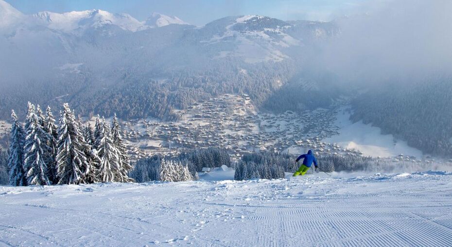 Skiing in Morzine, France. Matthieu Vitre