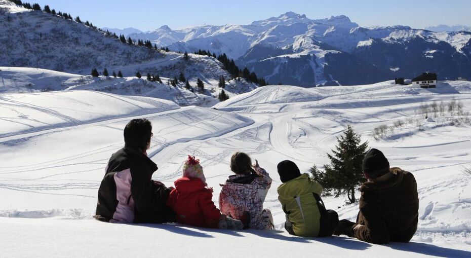 Views over the Grand Massif and Samoens ski resort