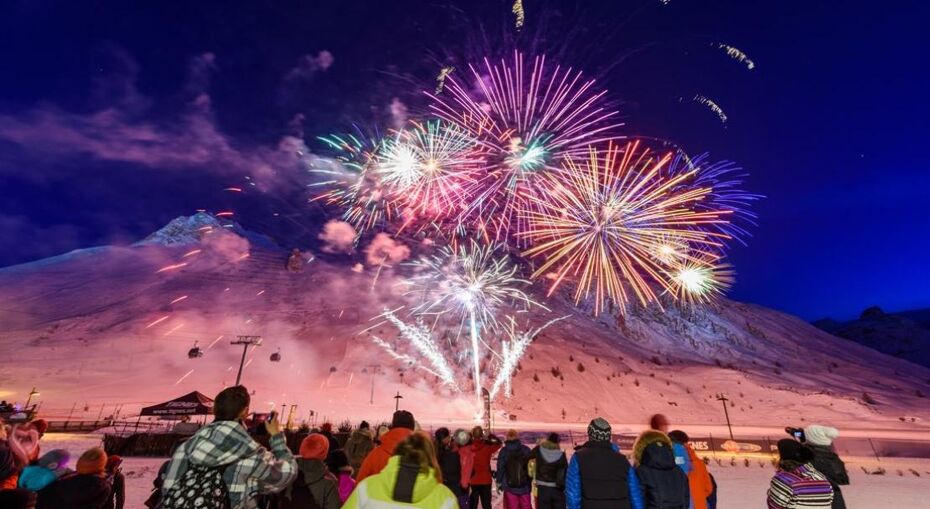Fireworks New Year Tignes