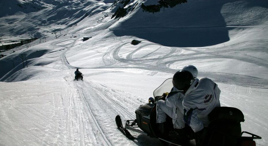 snow mobiling
