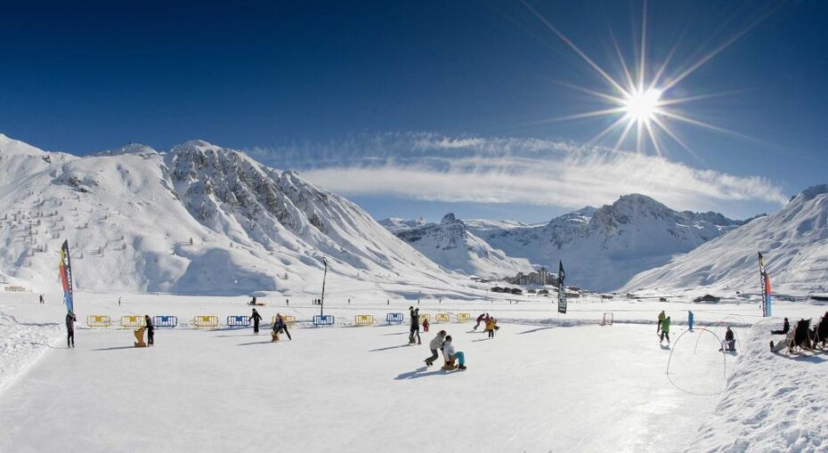 Ice skating in Tignes, France, Andy Parant