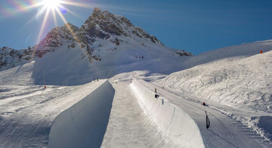 Half pipe in Tignes, France