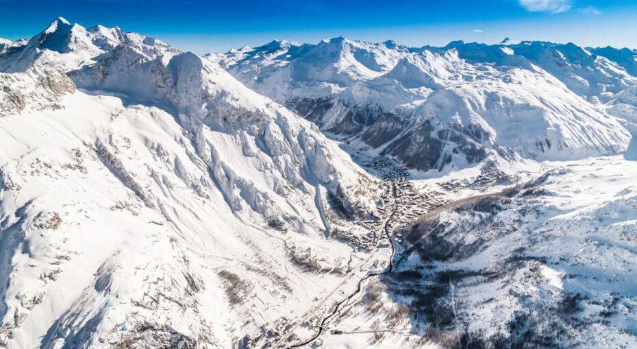 Val d'Isere aerial view