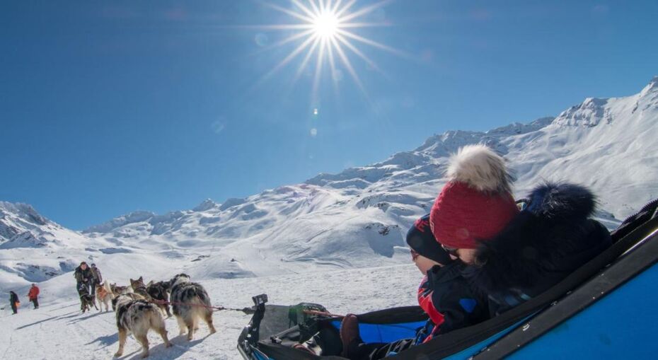 dog sledding val thorens