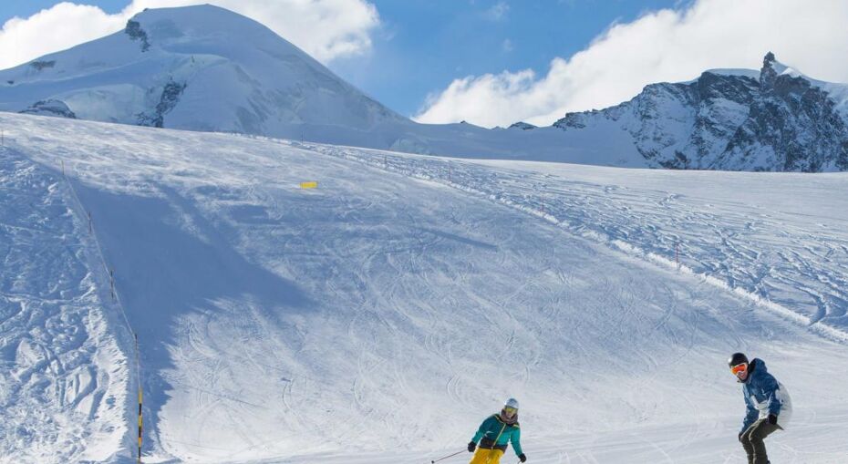 Quiet slopes in Saas Fee