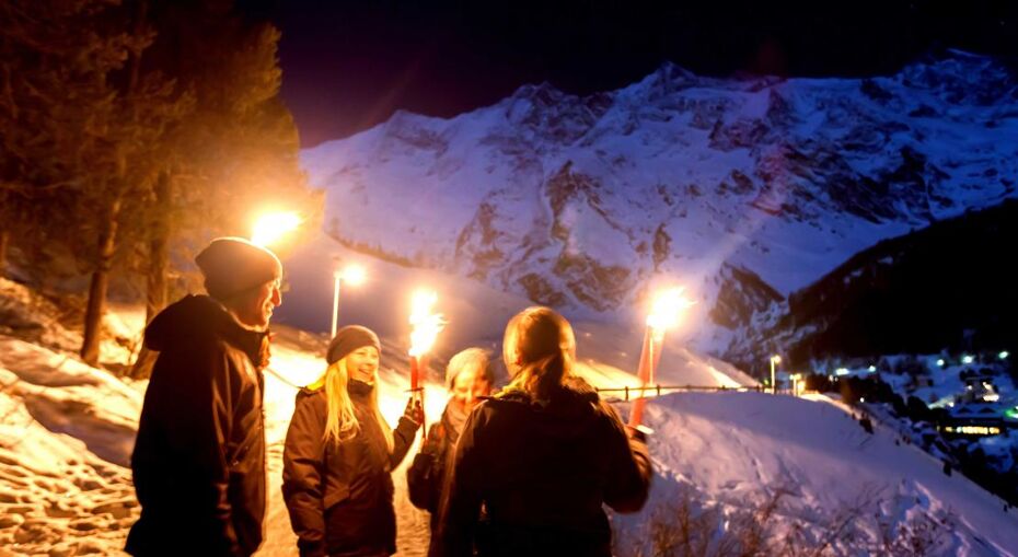 Torchlights in Saas Fee