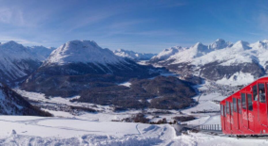 Cable car in St Moritz