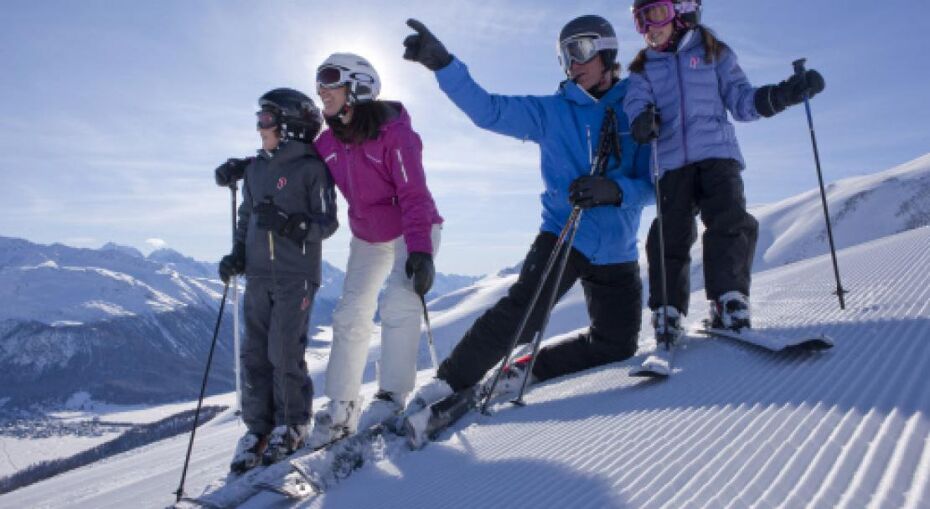 Family in St Moritz