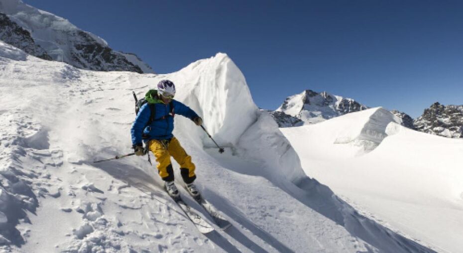 off-piste in St Moritz