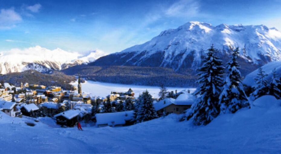 Overlooking the lake in St Moritz