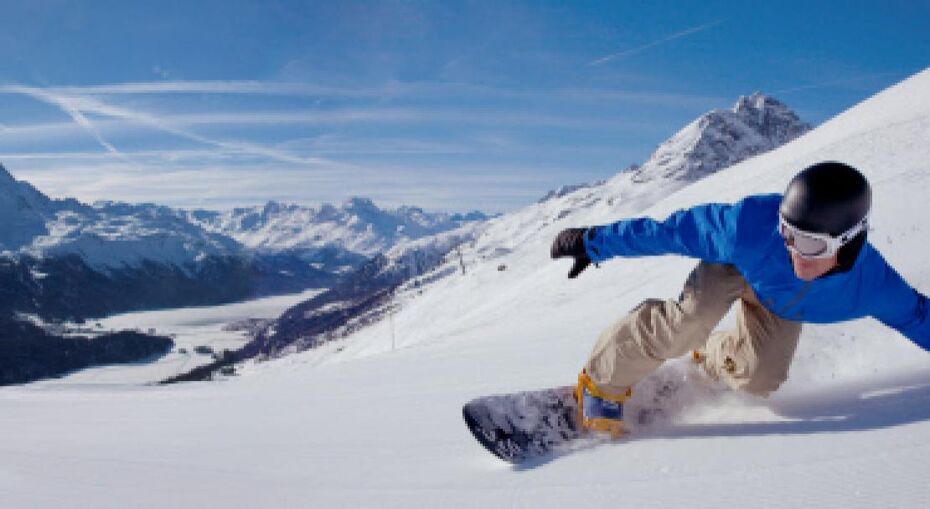Snowboarder in St Moritz