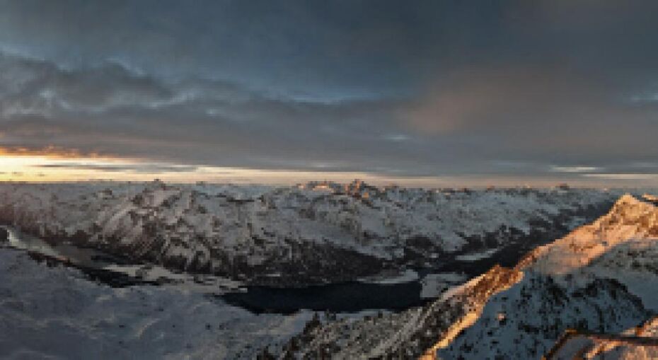 Sunset over St Moritz