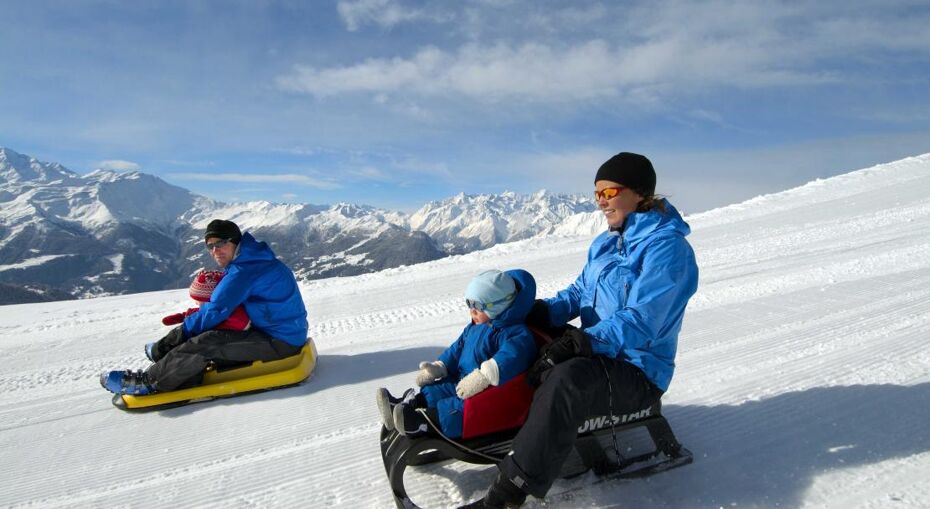 Sledging in Verbier