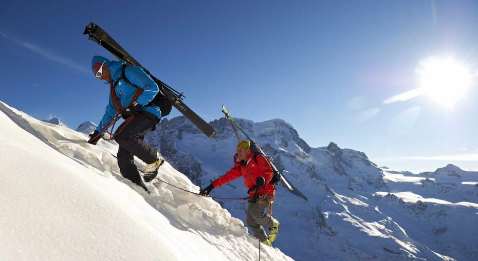 Freeride climb in Zermatt