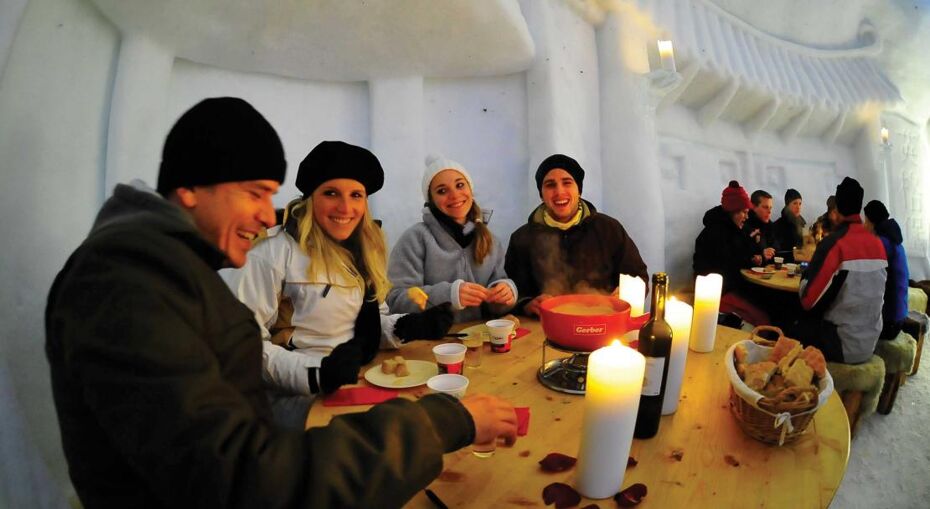 Dining in an Igloo in Zermatt