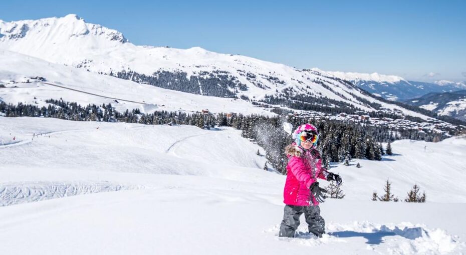 Snowball fight Courchevel