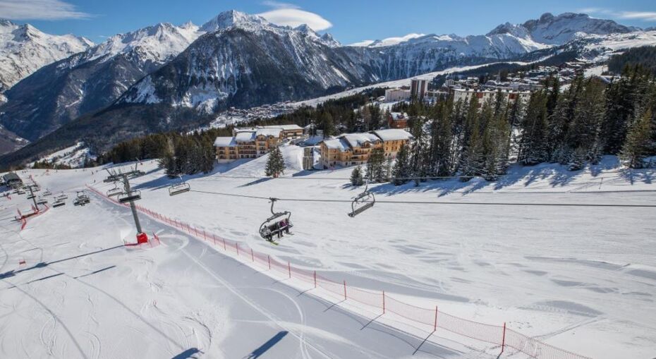 Courchevel aerial view