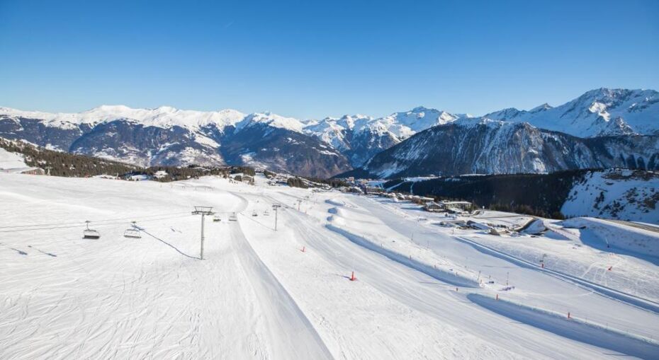 Courchevel slopes above the Altiport