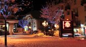 Saint Gervais village at night
