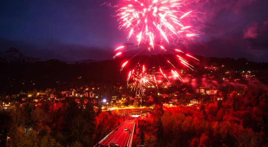 Fireworks over Saint Gervais