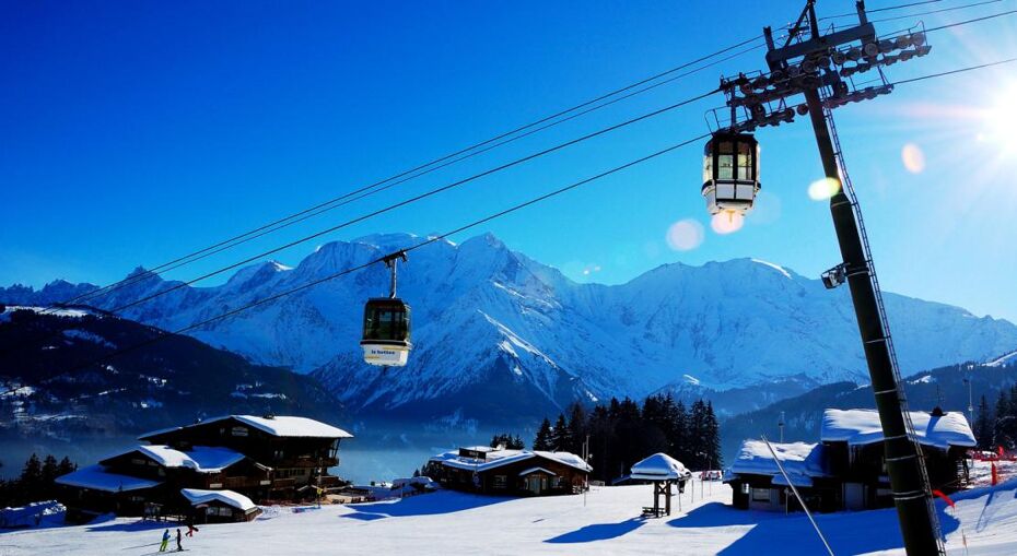 Bluebird day in St Gervais