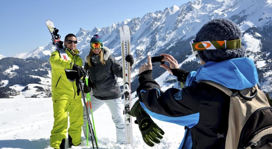 Photo on the slopes - La Clusaz