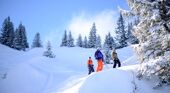 Skiing through the trees - La Clusaz