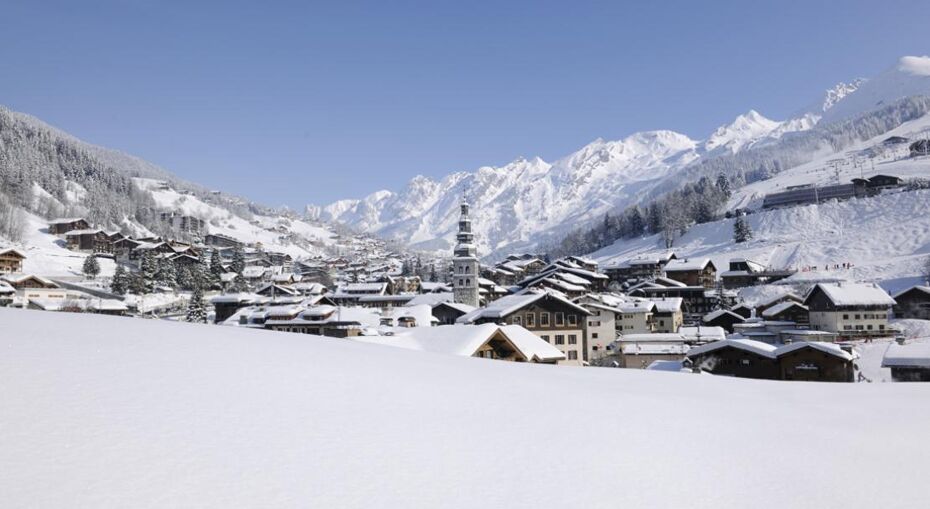 Snowy La Clusaz Village