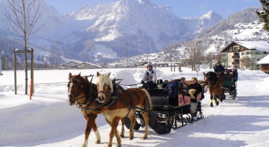 Horse drawn carriage in Engelberg