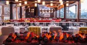 Alpina Eclectic Hôtel & Spa, Restaurant with fireplace