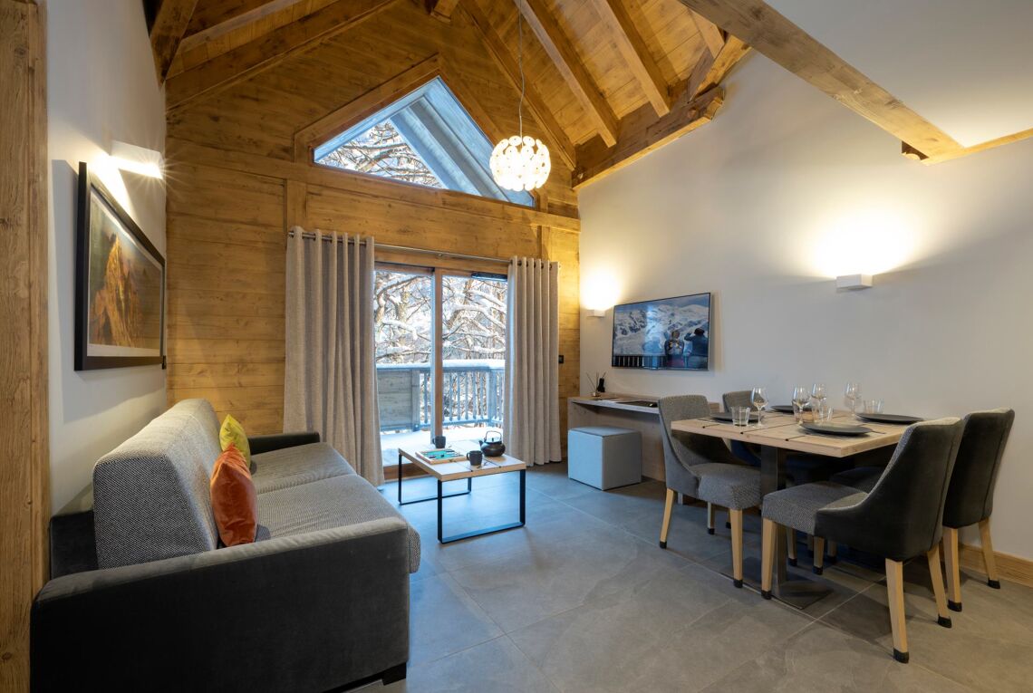 Apartment living area MGM Les Houches Chalets Elena